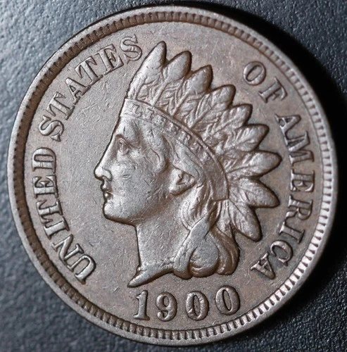 1900 INDIAN HEAD CENT - With LIBERTY & DIAMONDS - XF EF