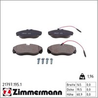 1X Zimmermann 21797.195.1 Bremsbelagsatz FüR Fiat Peugeot Citroen Ducato Boxer