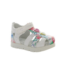 LUMBERJACK WHIPPY SG78406 SANDALI BIMBA A PUNTA CHIUSA CON CUORICINI BIANCO E MU