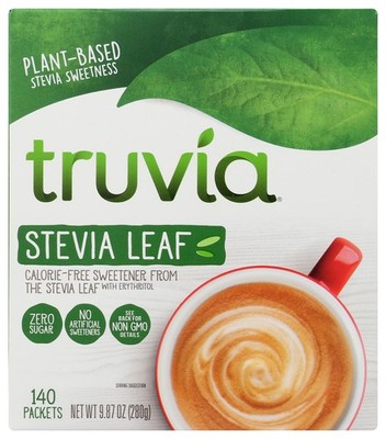 Truvia Stevia Leaf Calorie-Free Sweetener Packets 140 Count Tea