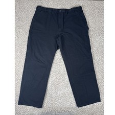 Carhartt Pants Mens 44x32 Black Loose Fit Canvas Carpenter Utility B11 BLK Work
