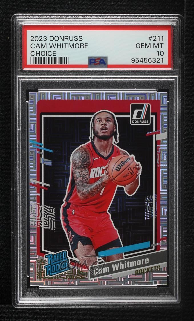 2023 Panini Donruss Rated Choice Cam Whitmore #211 PSA 10 GEM MT Rookie RC g6p