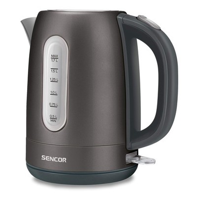 SWK1778BK 1.7L Stainless Steel Kettle with Lid Safety Lock, Black
