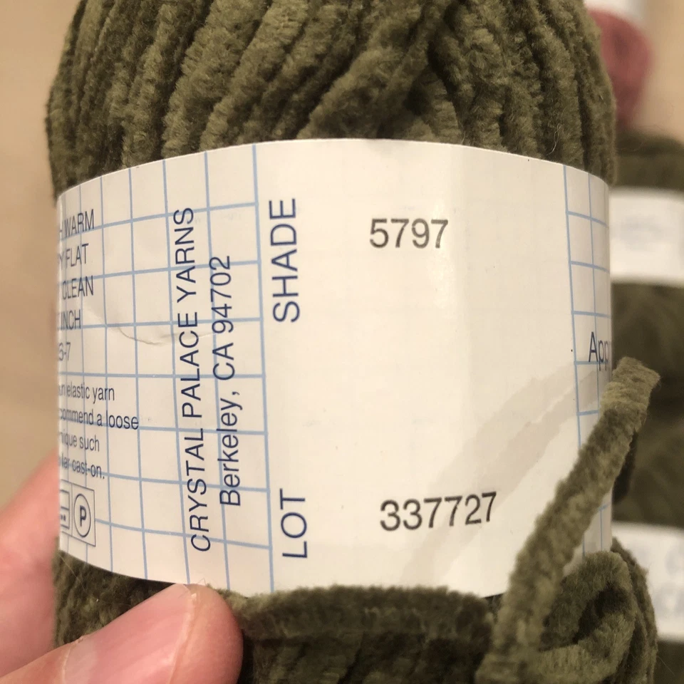 11 hilos de palacio de cristal verde y rosa de 50 g de chenilla de algodón 100 % algodón Foto 4 de 4