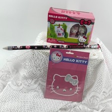 Sanrio Hello Kitty Bundle Pink Good Flocked Figures Decal Pencil Sharpener Y2K