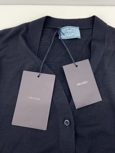 PRADA/Cardigan (Thin)/Size 40/Wool/NVY/DNA00S SOOO 145T thumbnail 7