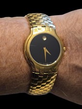 Movado Museum Mens Gold Tone Quartz Watch Mod...