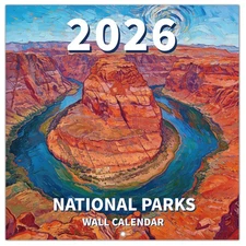 2026 Calendar, National Parks Wall Calendar 2026, Jan. 2026 - Dec. 2026, 12 x...