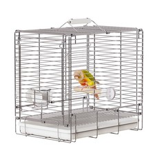 Bird Carrier Travel Cage - 304 Stainless Steel Portable Folding Bird Travel C...