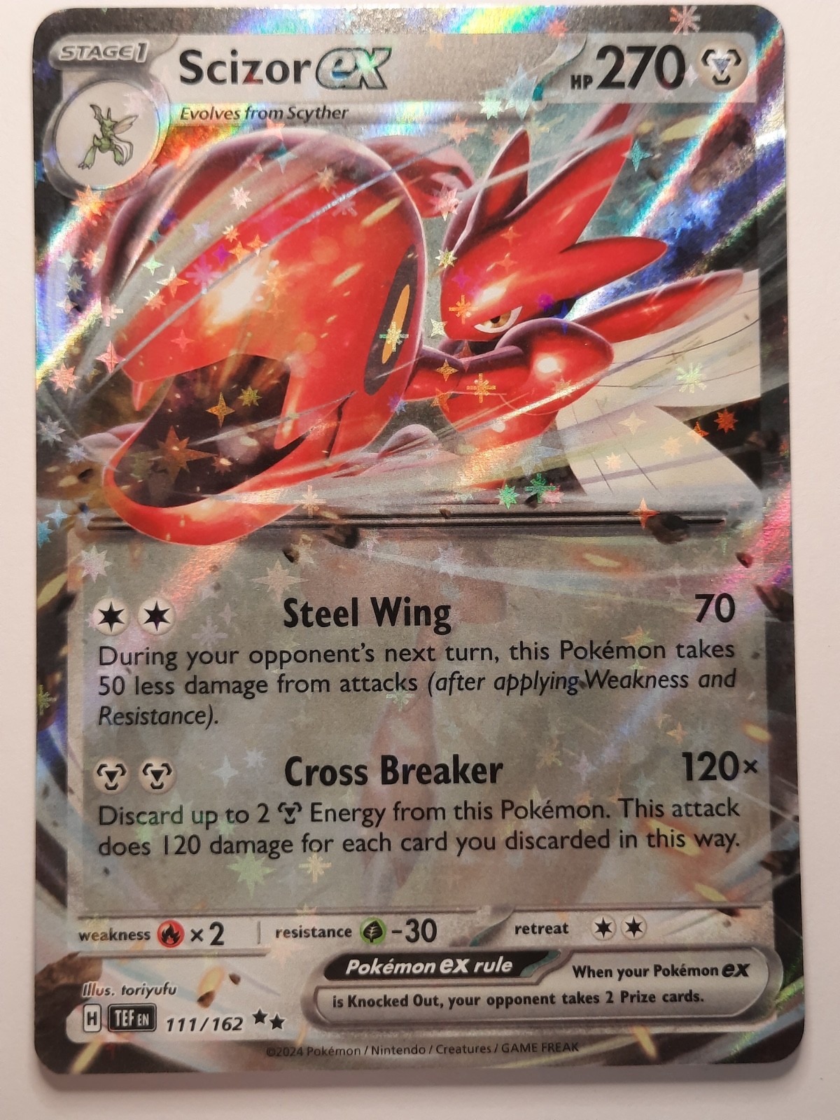 Scizor ex 111/162 - Temporal Forces - Pokemon Card NM/M