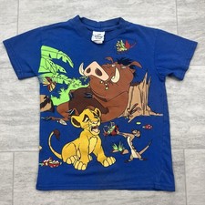 90s Vintage The Lion King Simba Pumbaa Timon T Shirt Kids Small 4/5 Bugs Du Jour