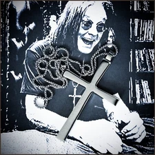 Black Sabbath Ozzy Osbourne Cross Necklace Stainless Steel Pendant