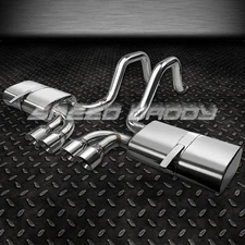 DUAL CAT AXLE-BACK EXHAUST 3.75" MUFFLER 97-04 CHEVY CORVETTE C5/Z06 LS1 LS6 V8