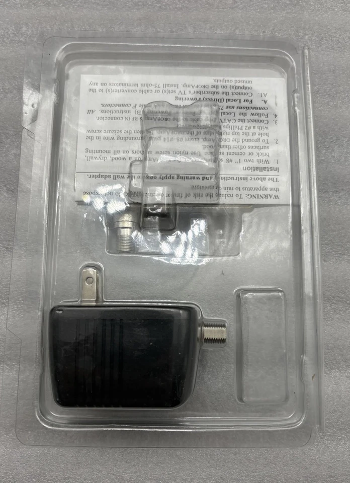 Electroline EDA100 Low Noise Mini CATV Cable and Antenna TV Amplifier +15dB NEW - Image 2 of 4