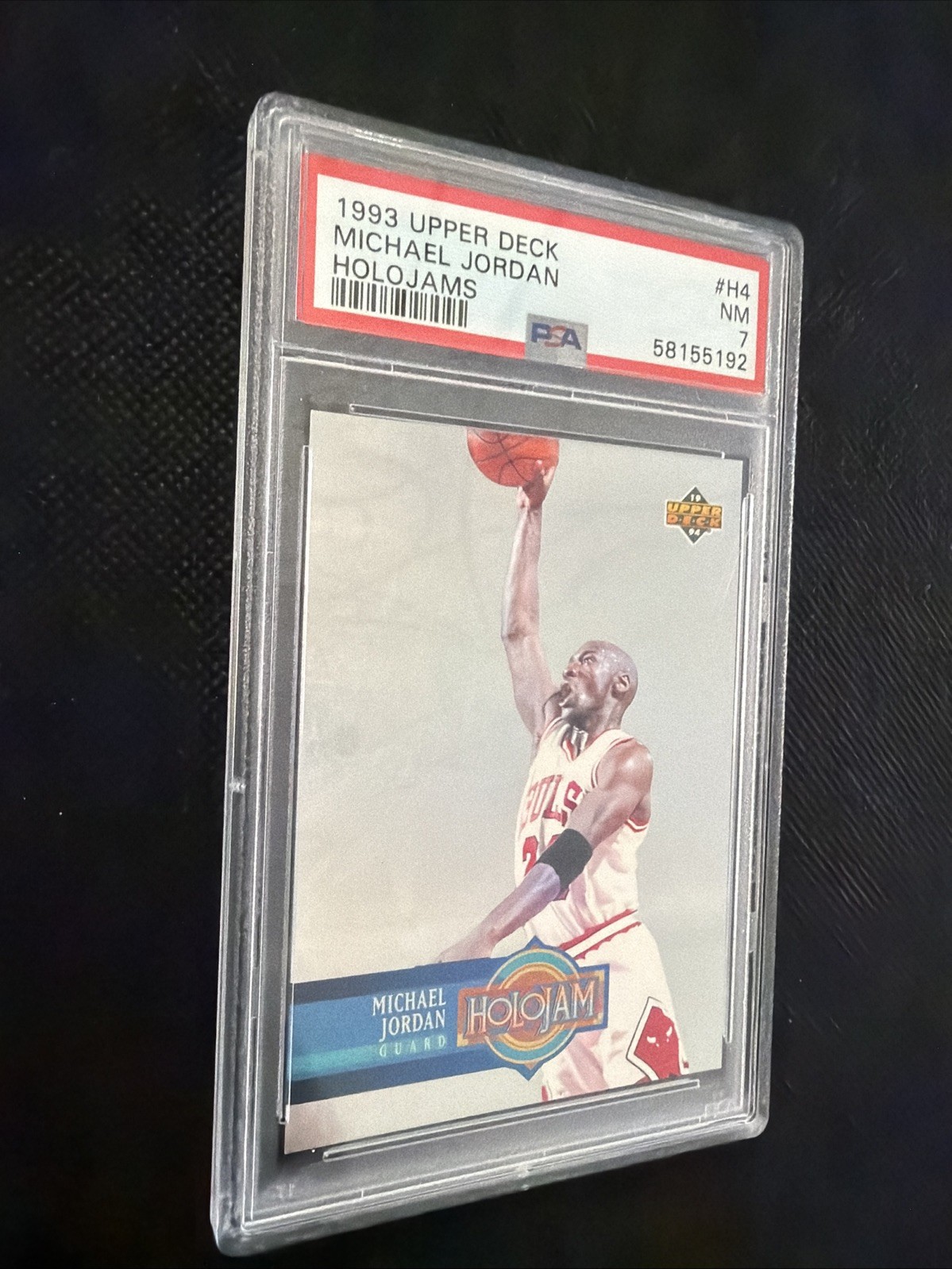 Michael Jordan 1993 Upper Deck Holojams #H4 - PSA 7 - Very Tough Grade view 4