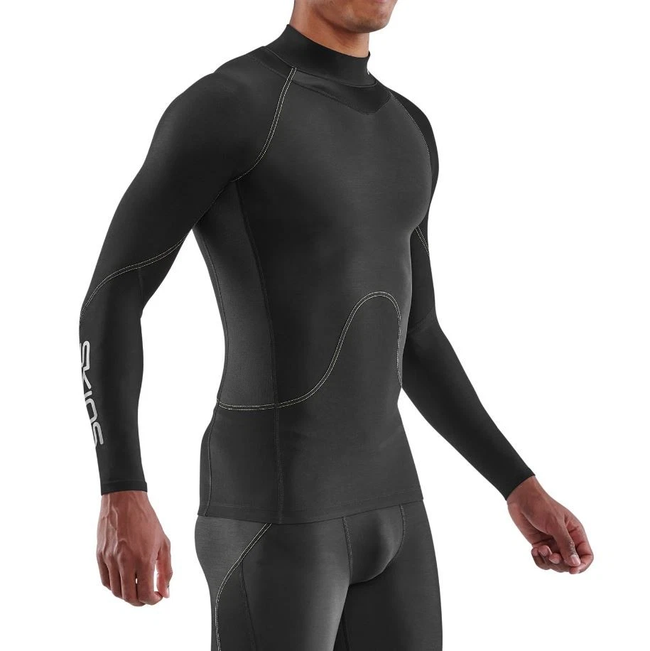 DEAL | Skins Series-3 Thermal Mens Compression Long Sleeve Top (Black) - Image 3 of 4