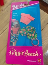 Barbie Glitter Beach Fashions 1992 NIP 7780, asst 7782, Mattel