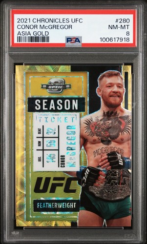 2021 Chronicles Contenders Optic UFC Conor McGregor #280 Asia Gold /8 PSA