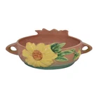 Roseville Peony Pink 1942 Vintage Art Deco Pottery Handled Ceramic Bowl 428-6
