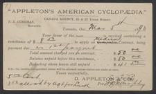 1890 #P7 Appelton & Co Cyclopaedia Advert Toronto to Montreal Carrier Marks