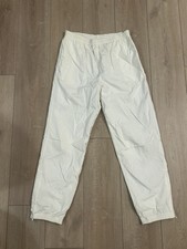 Vintage Head Nylon White Track Pants Size Large Ankle Zip