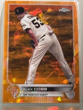 2022 Topps Chrome Orange Sapphire #359 Alex Cobb #d 13/25 San Francisco Giants