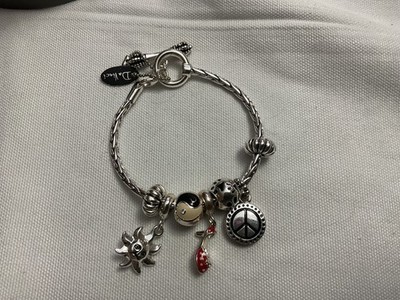 Da Vinci New Silver Tone Charm Bracelet 