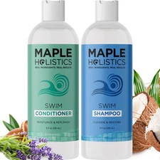 After Swim Shampoo and Conditioner Set - Chlorine Shampoo and Conditioner for...