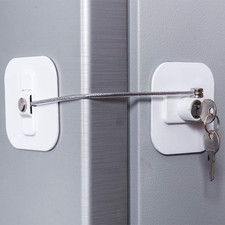 Fridge Lock, Refrigerator Locks, Freezer Lock w/ Key for Child Safety for Fridge
