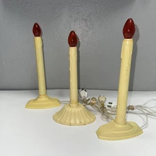 Lot of 3 Vintage Single Drip Electric Candolier Candles Christmas Decor Lights 