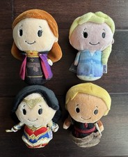 Lot of 4   Hallmark Itty Bittys  Wonder Woman  Frozen II Anna, Kristoff  Elsa