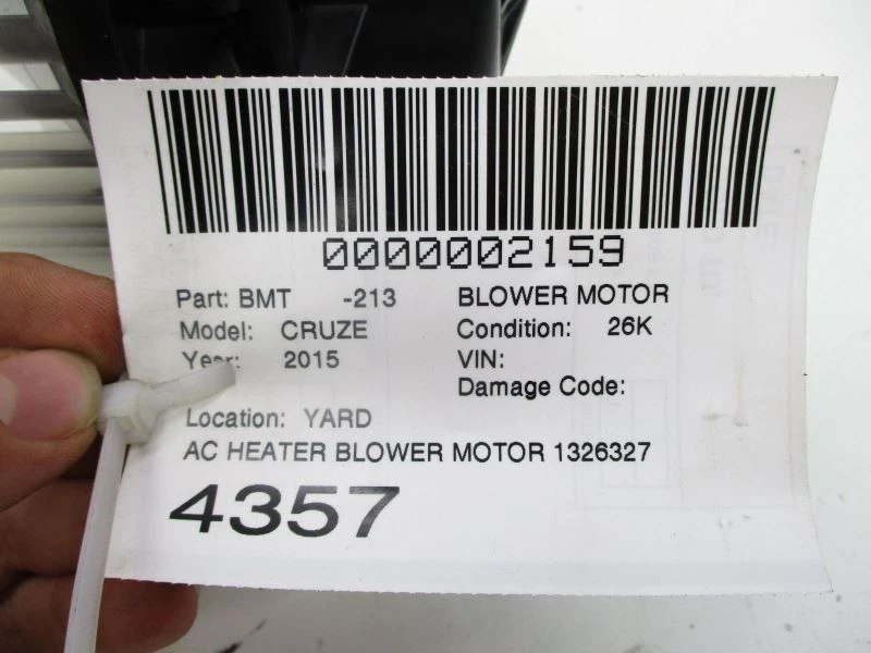 MOTOR SOPLADOR CALENTADOR DE AIRE ACONDICIONADO PARA CHEVROLET CRUZE BUICK REGAL 615 14-17 Foto 4 de 4