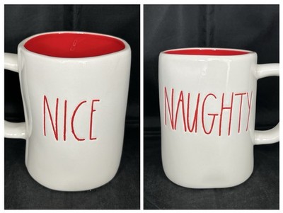 Naughty Nice Christmas Rae Dunn Artisan Collection by Magenta Coffee Tea Cup Mug