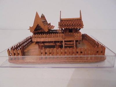 Vintage Miniature Nam Ngai Hong Collectibles Detailed Temple Home Thailand Cased