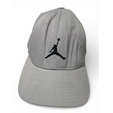 Nike Jordan Jumpman Embroidered Cap Gray/Black Adult Sz-M/L Flexfit Stretch