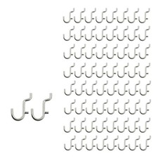 100PCS Metal Pegboard J Hook Accessories Peg Board Wall Display Assortment