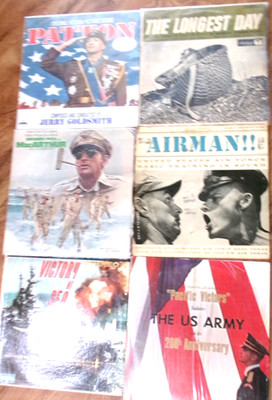 Lot of LP -Victory at Sea/Mac Arthur/Longest Day/Airman/Pacific Victory/Patton