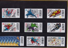 8 x Superhelden -Porto - Briefmarken Postfris...