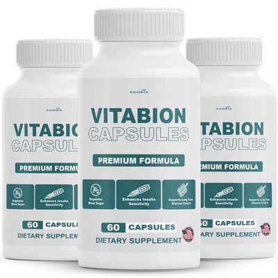 (3 Pack) Vitabion Blood Support Pills Vita Bion Vitamin Supplement Capsules