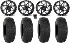 ITP Tornado 14" Wheels Black 30" DX440 Tires Yamaha YXZ1000R