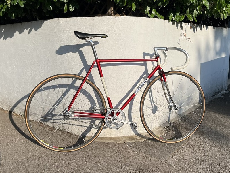 Rondinella Vic Edwards 52cm Reynolds Pista Track Steel vintage racing frame fork