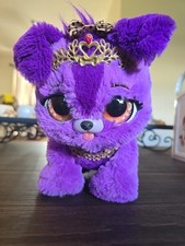 Sparkle Pets Princess Yorkie Puppy Mazie Interactive Plush Toy Purple Works