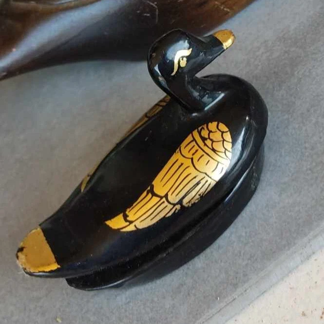 Beau Canard en bois peint et vernis- vintage rétro - Photo 1/1