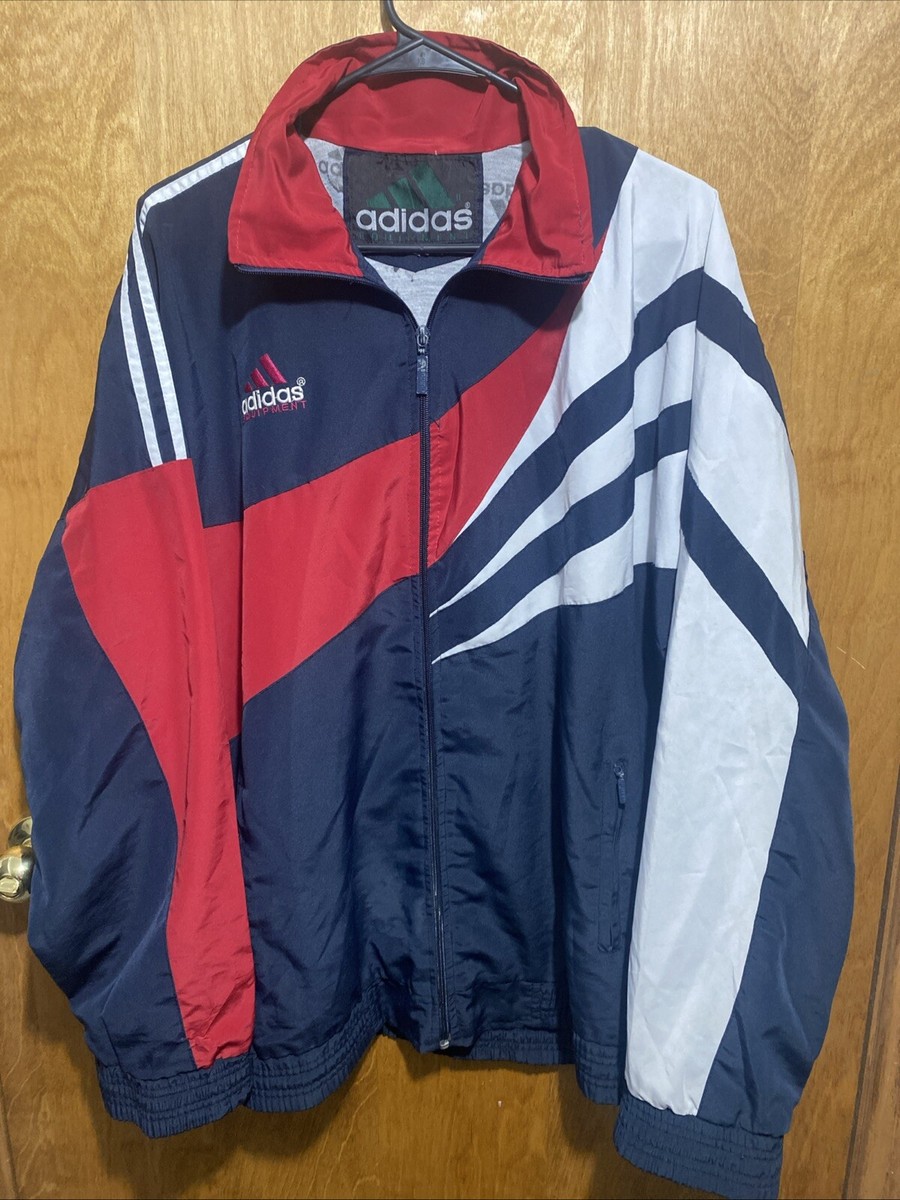 RARE VTG 90s Adidas Equipment Jacket ADULT XXL Windbreaker TWO