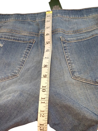 Isabel Maternity Distressed Jean Shorts 16/33 Women New Side Elastic Midi Short - Picture 6 of 10