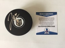 Jon Merrill Signed Autographed Vegas Golden Knights Puck Beckett BAS COA bb