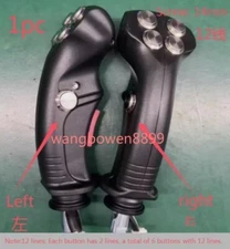 1pc Excavator harvester modification Metal 6 button/12 Line joystick handle