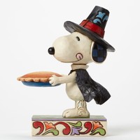 Snoopy Peanuts Pilgrim With Pumpkin Pie Jim Shore With Box Snoopy Peanuts Pilgrim With Pumpkin Pie Jim Shore With Box