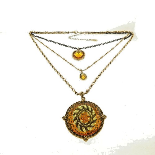 J. Jill Multi strand Necklace with Floral Pendant