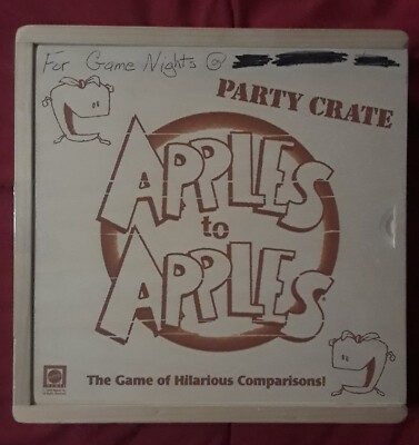 Mattel Apples To Apples Wooden Party Crate Edition 2008, NEVER PLAYED!